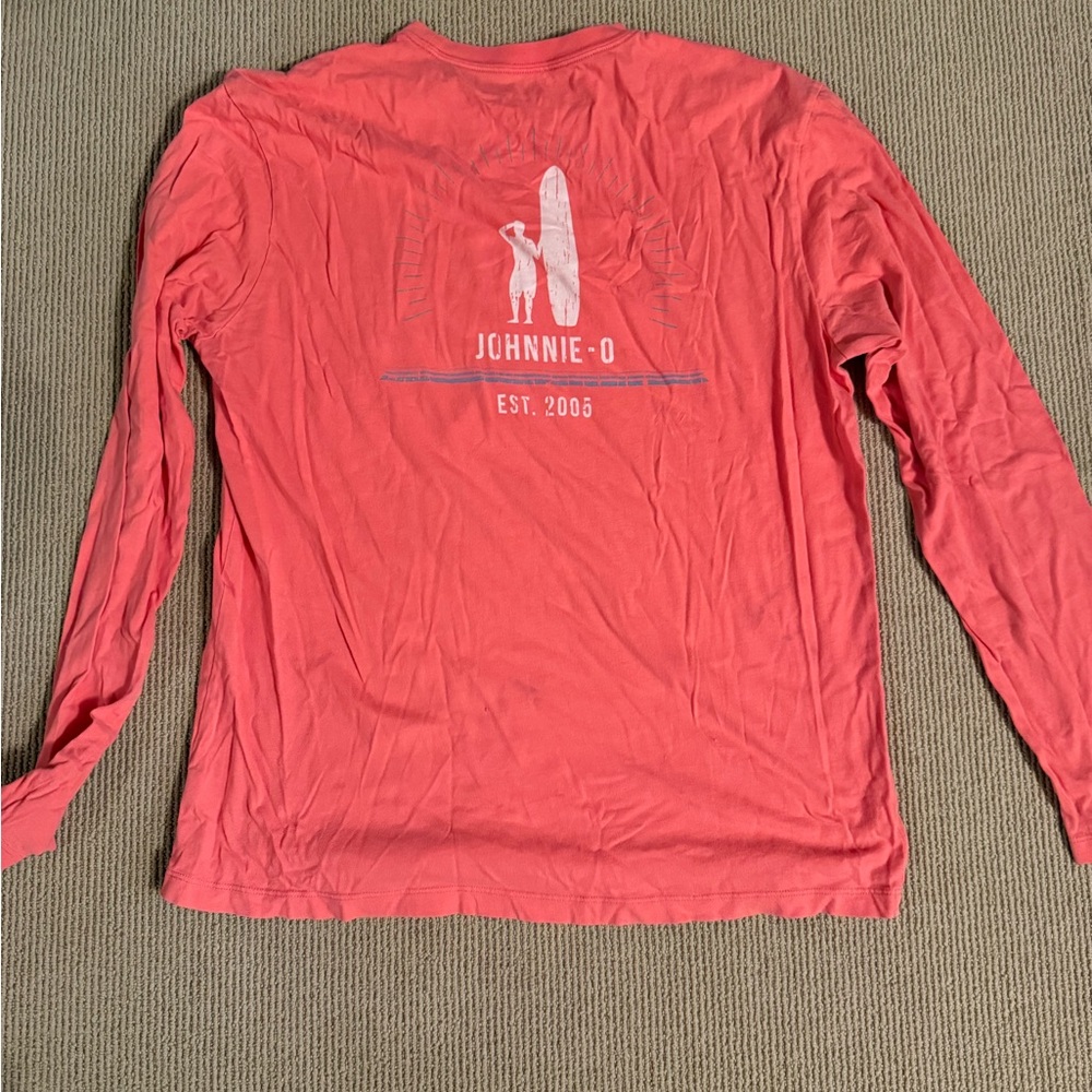 johnnie-O Coral Long Sleeve Tee